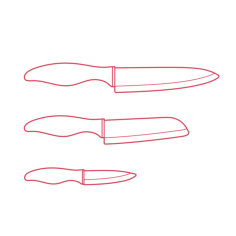 Objects Kitchen Knives Ikea Knivskarp 3 Piece Knife Set Sticker Svg Vector, Free Vectors File
